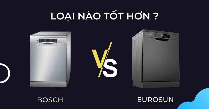 So sánh máy rửa bát Bosch và Eurosun đâu là sản phẩm tốt nhất