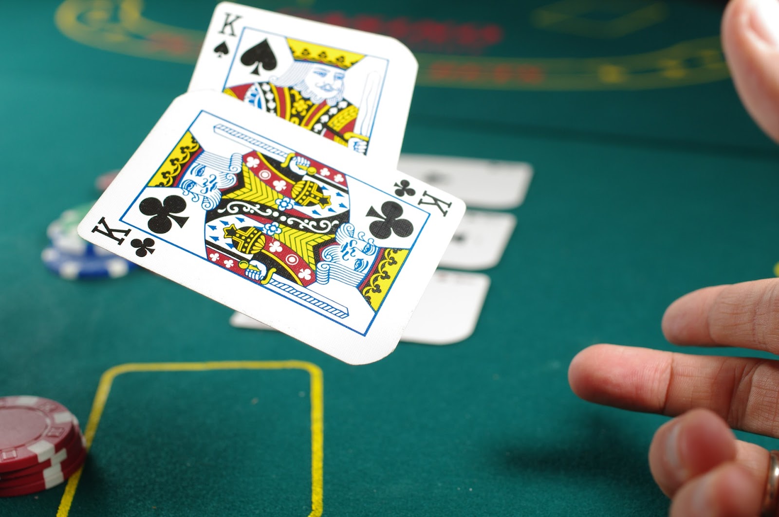 Image of playing cards at casino