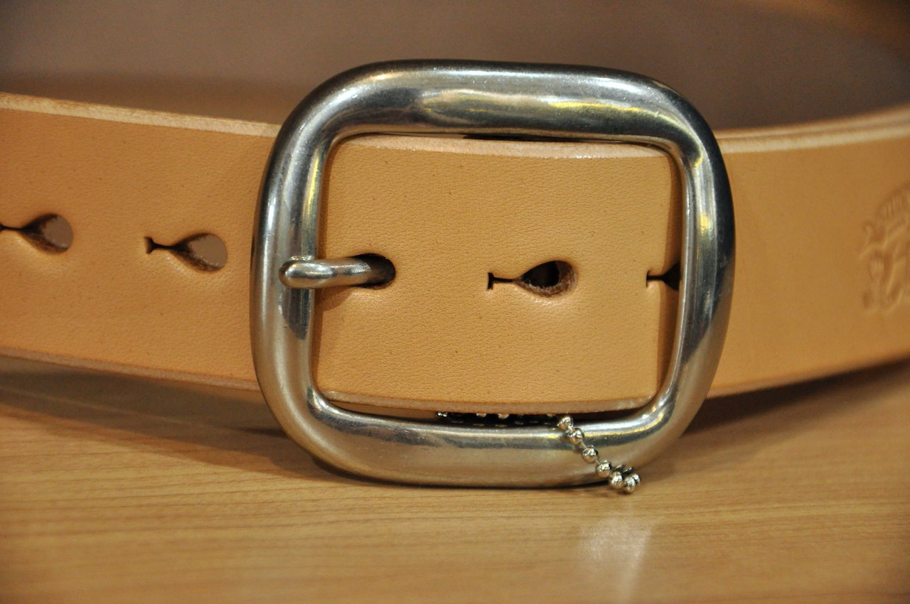 Source Full Grain Italian Vegetable Tanned leather casual belt for men hand  finish Tan leather belt rivet screw for buckle adjustment on m.