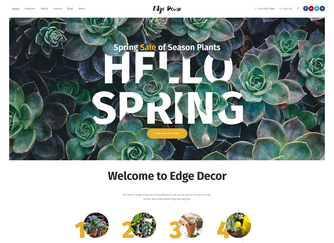 Edge Decor: un tema moderno de WordPress para jardinería y paisajismo