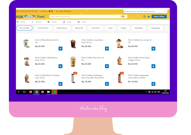 Belanja online Klik Indomaret, Klik Food