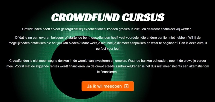 De crowdfund cursus van IBA Coaching