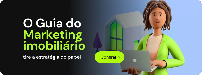 Botão escrito O Guia do Marketing Imobiliário, tire a estratégia do papel, que ao ser clicado, leva o usuário para um post de blog sobre Marketing Imobiliário