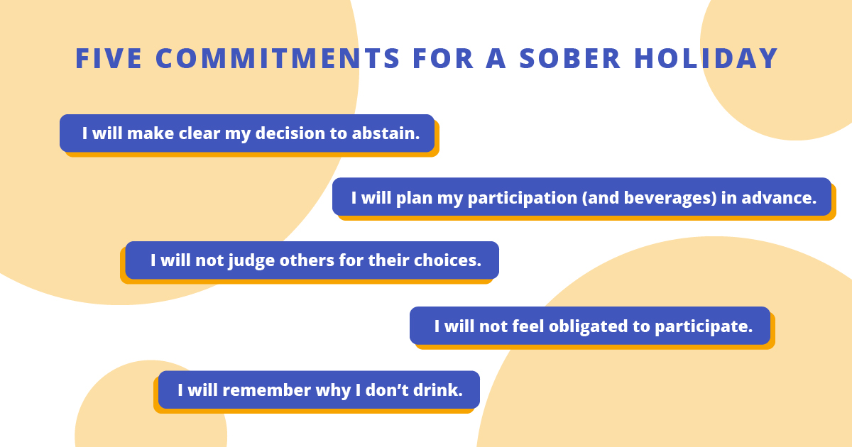 five commitments to a sober holiday