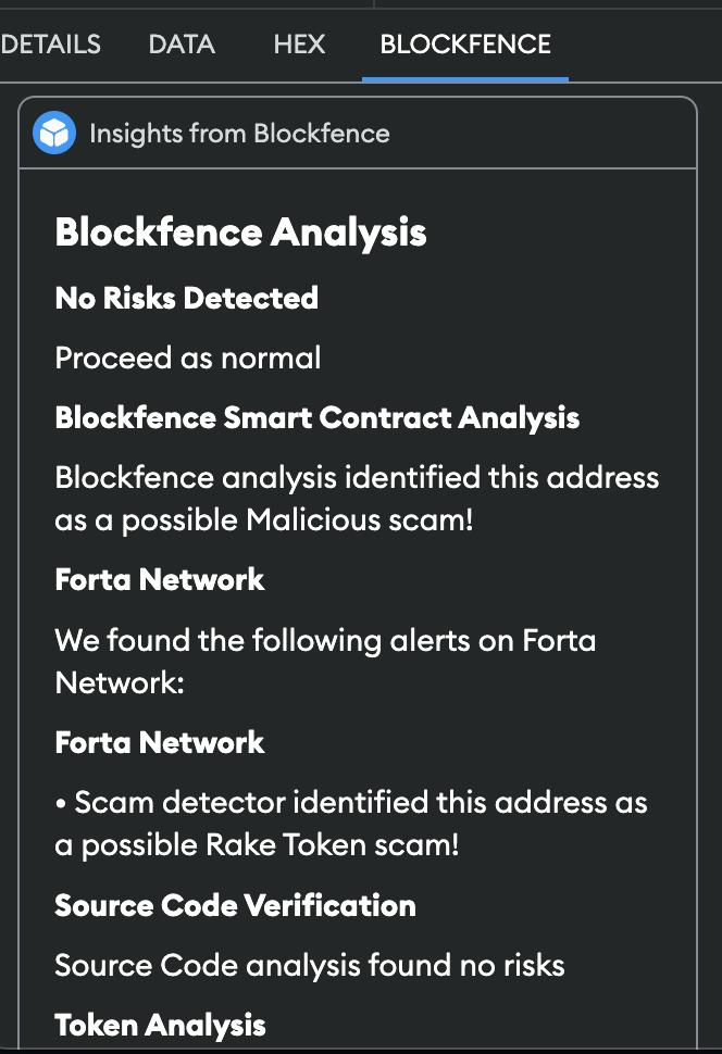 BlockFence est un Snaps qui assure la sécurité de vos transactions. Celui-ci va analyser chaque transaction avant qu’elle ne soit signée