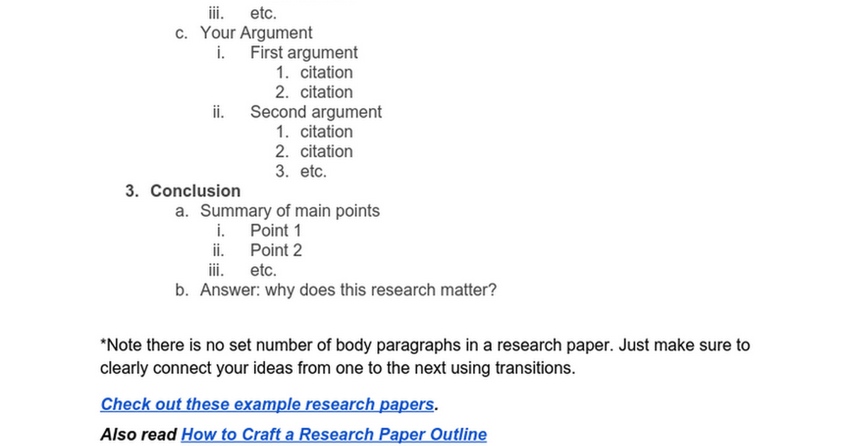 research paper format google docs