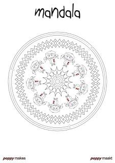 Poppy Makes Colouring Pages