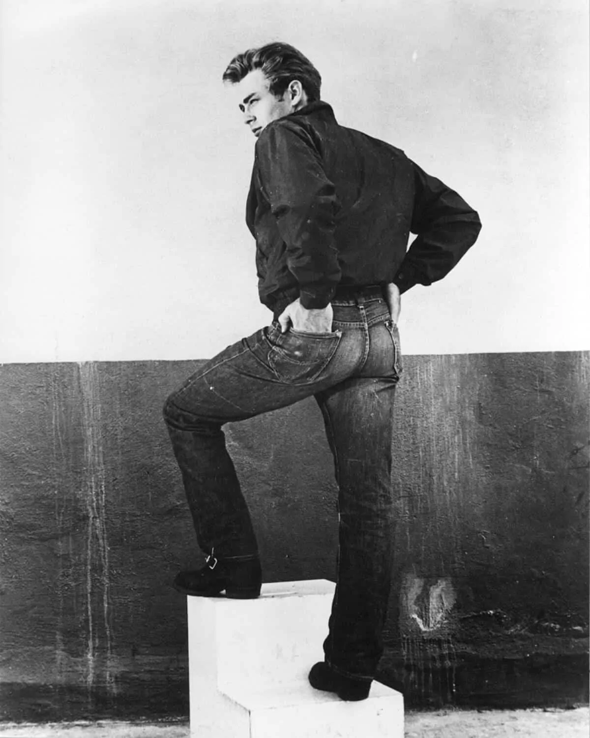 James Dean posing in his jeans