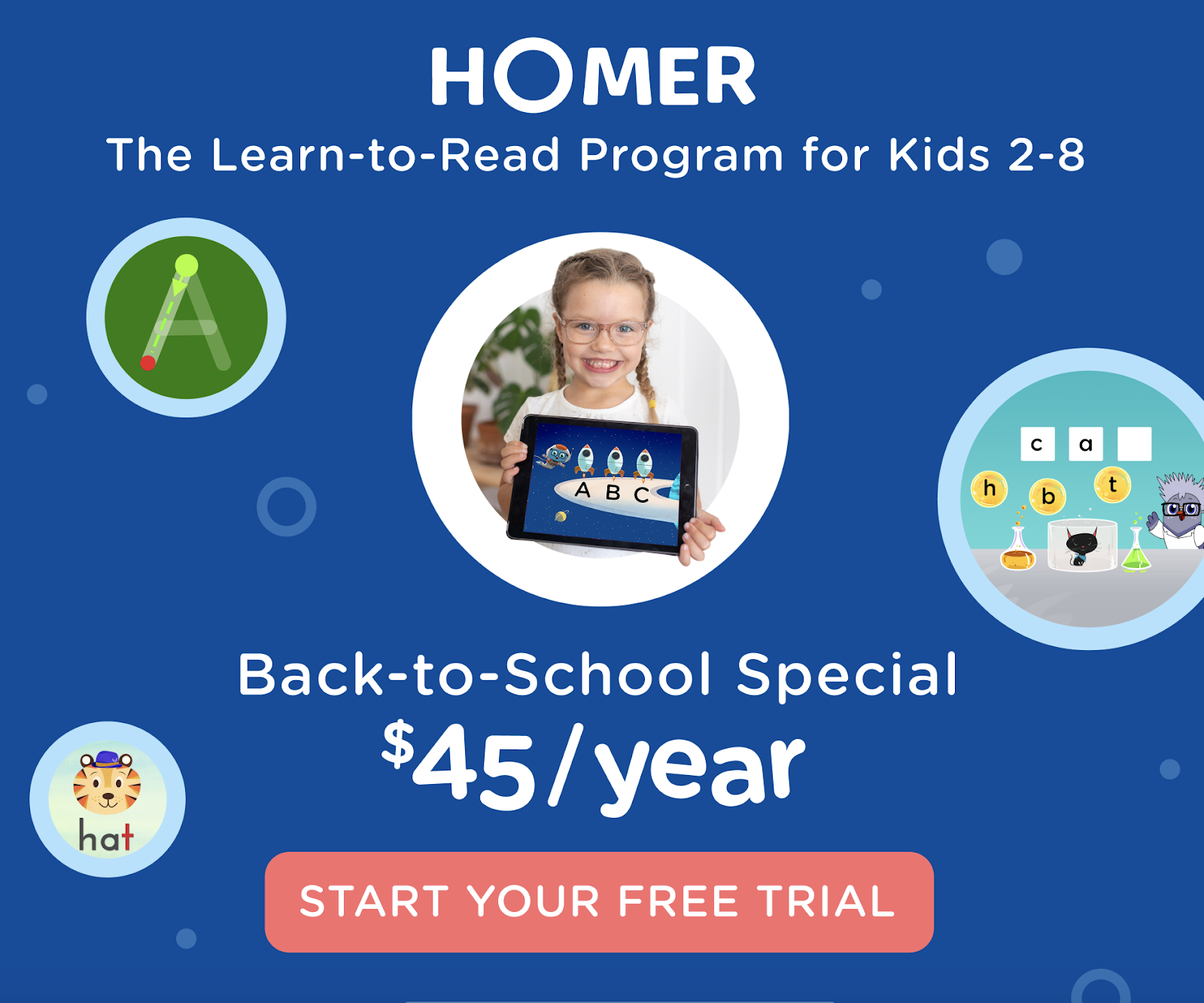 The HOMER learn-to-read program is offering a back-to school special. Click here to learn more. 