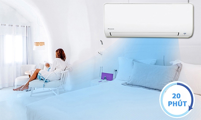 Máy lạnh Daikin 2.5 HP FTC60NV1V màu trắng chức năng làm lạnh nhanh