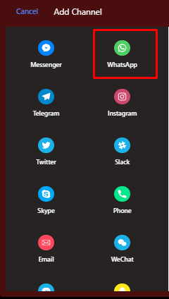WhatsApp marketing tool- Add Channel