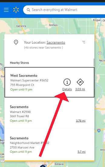 How to find Walmart customer service opening and closing hours nearest to you via Walmart Store Finder-6