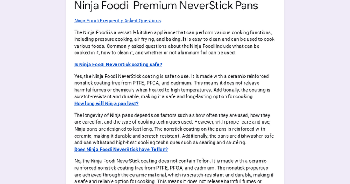 Ninja Foodi Neverstick Pan Review! 