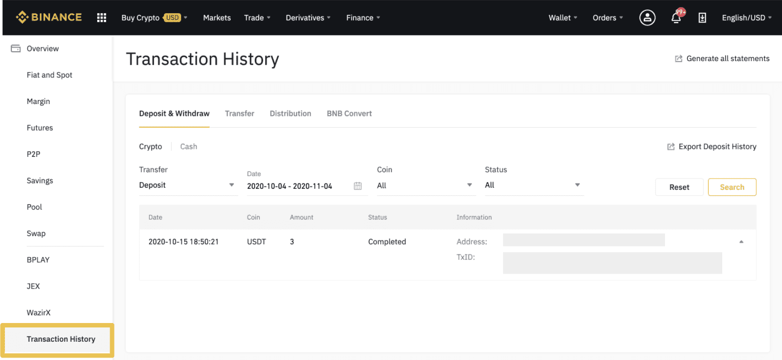 How to Open Account and Deposit at Binance