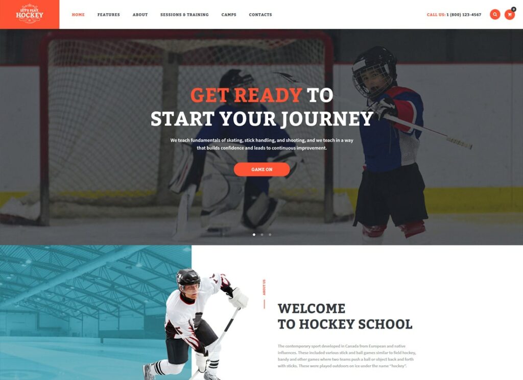 Juguemos |  Tema de WordPress para escuela de hockey y deportes de invierno