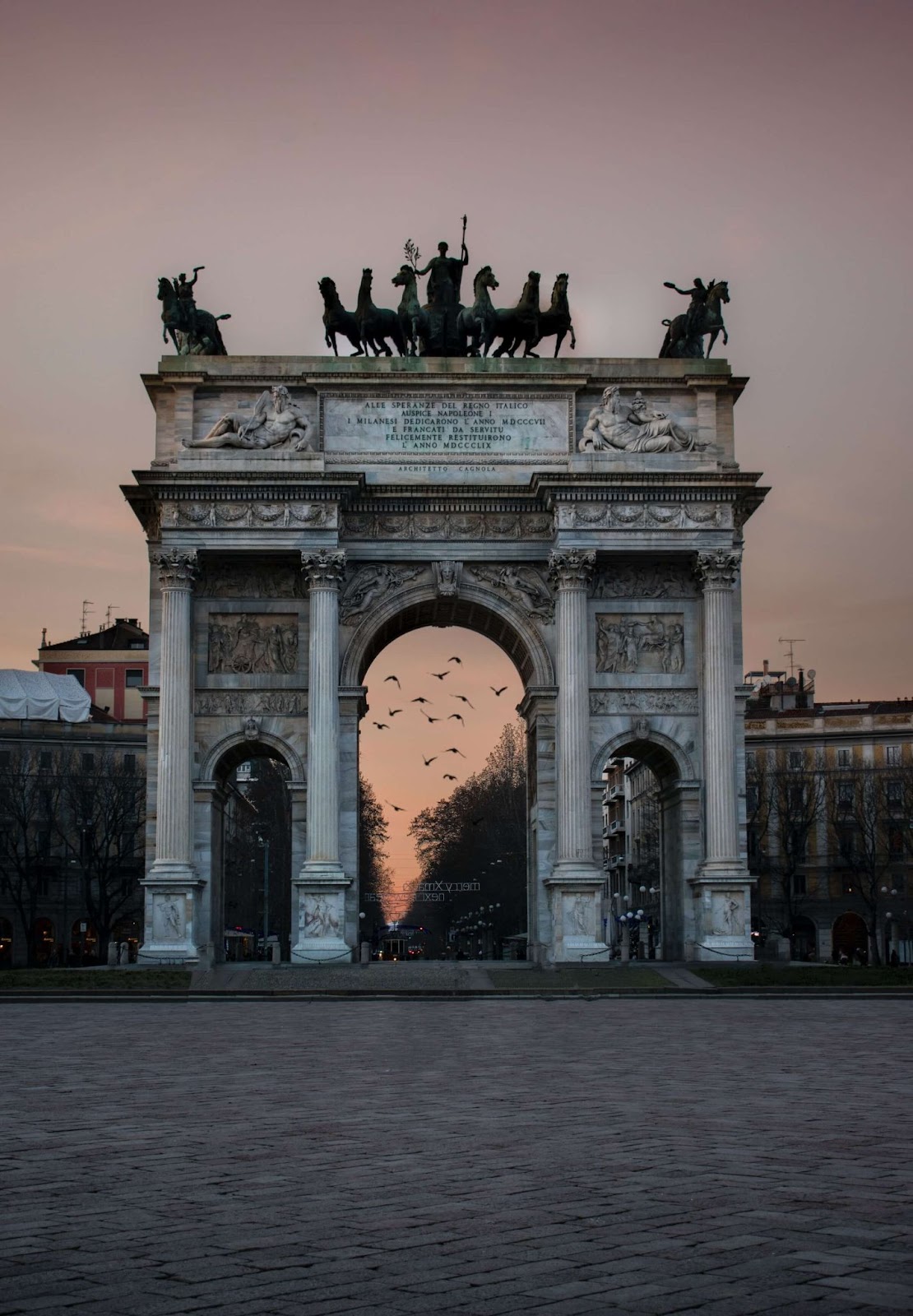 2 days in Milan, Porta Sempione, Arco Della Pace, Arch of Peace, Milan, Italy