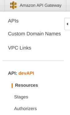 aws API gateway interface
