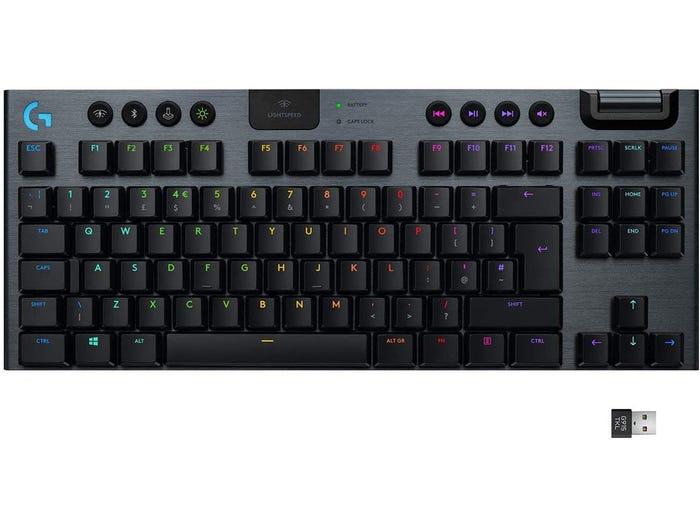 The Logitech G915 TKL Tenkeyless Lightspeed Wireless RGB’s wireless performance makes the best wireless gaming keyboard.