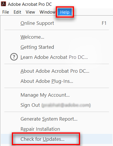 how to update adobe