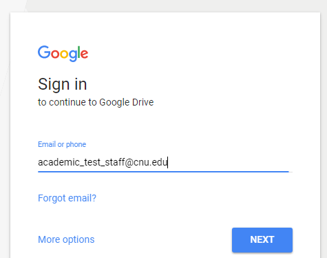 Google Drive Sign In