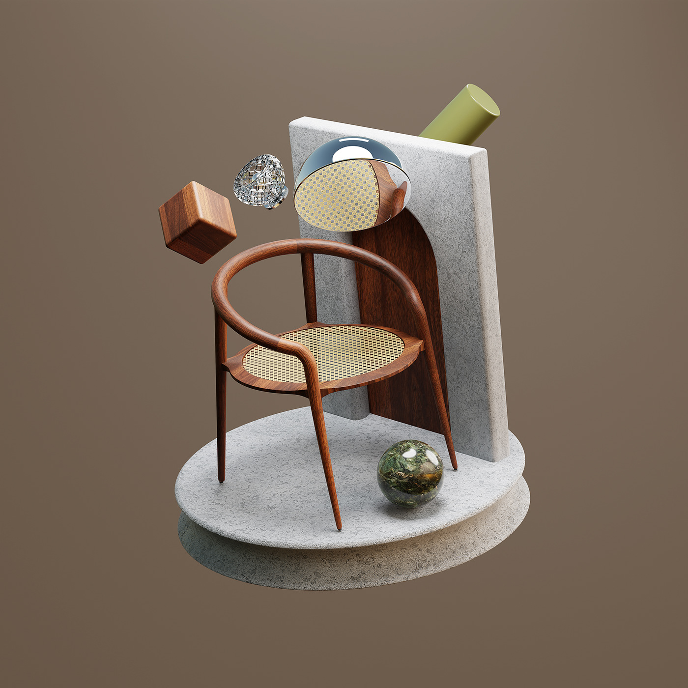 3d design abstract ILLUSTRATION  restaurant social media