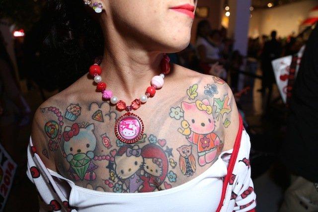 ลายสักคิตตี้หน้าอก8