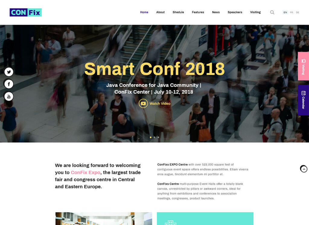 ConFix |  Tema de WordPress para exposiciones y eventos