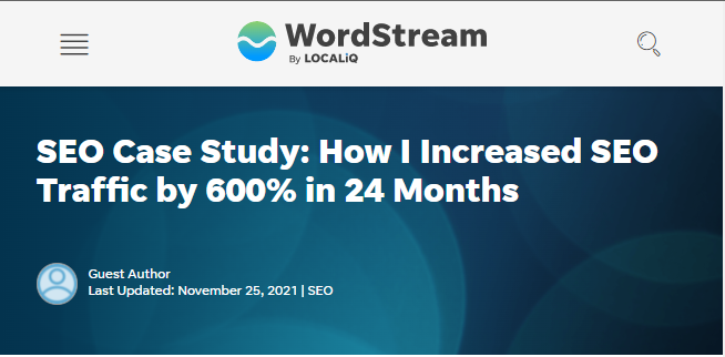 WordStream SEO case study