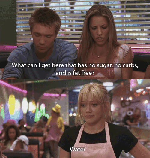 no sugar no carbs free water.gif