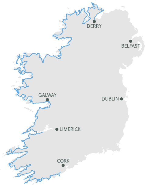 Coastal Map Of Ireland Driving In Ireland: The Wild Atlantic Way (Map & Route Guide)