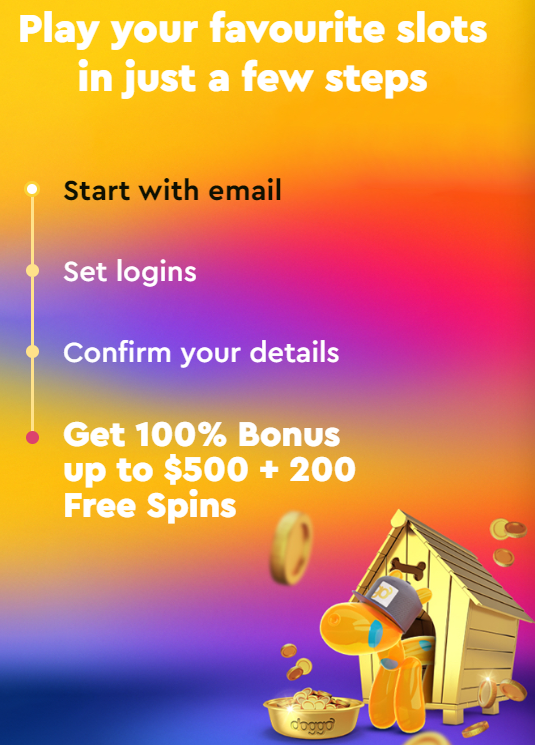 Processus d'inscription Doggo Casino