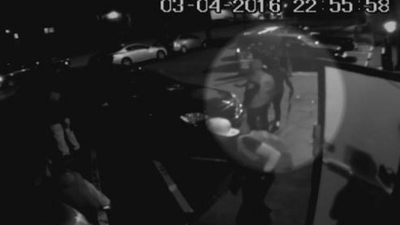 Atlanta rapper Bankroll Fresh, whose real name was Trentavious White, is seen on surveillance video holding an assault rifle. (Credit: Channel 2 Action News)