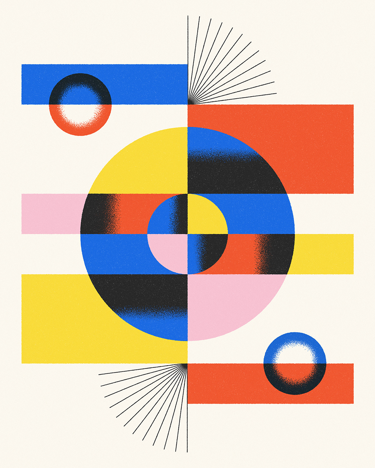 abstract bauhaus Brand Design flat illustration geometric geometry gradient pattern shapes texture