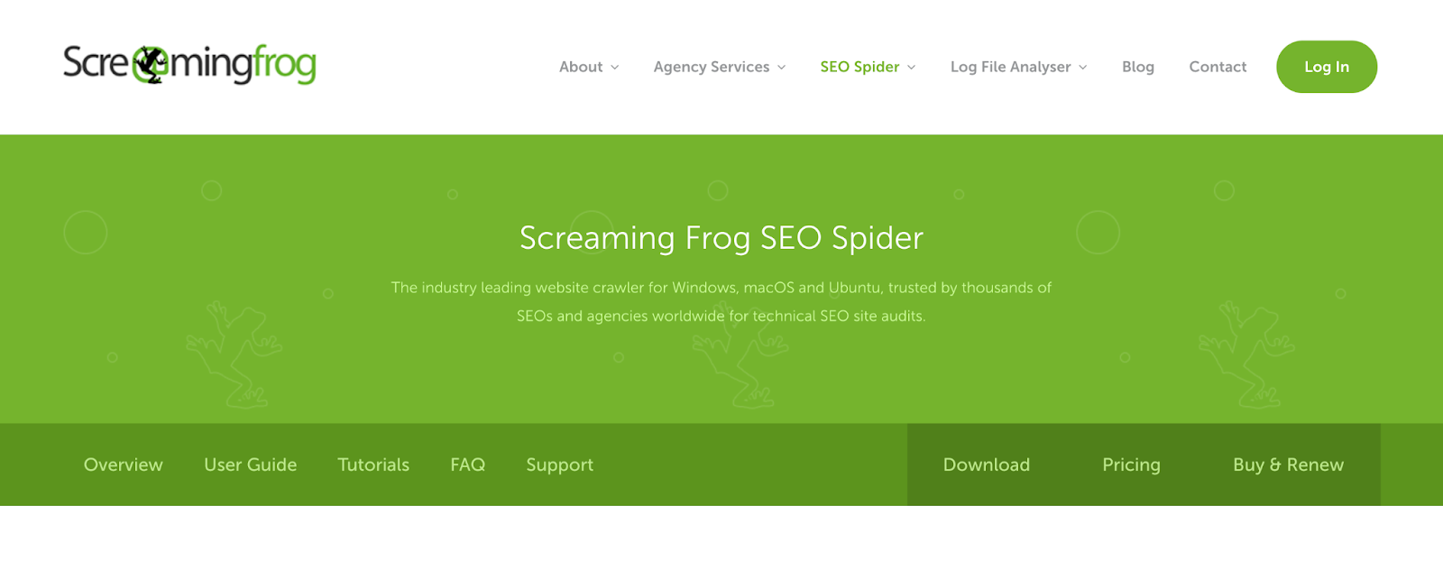 Beste SEO tools 2022: Screaming frog website