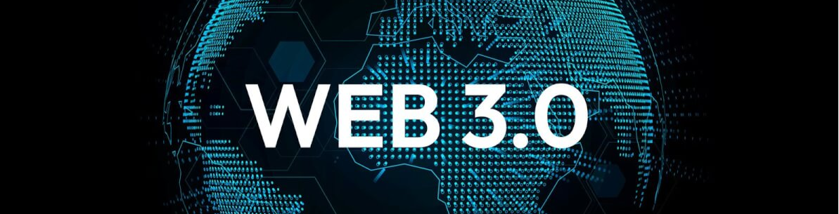 A digital globe with the word "Web 3.0" on it.
