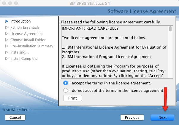 SPSS License Agreement