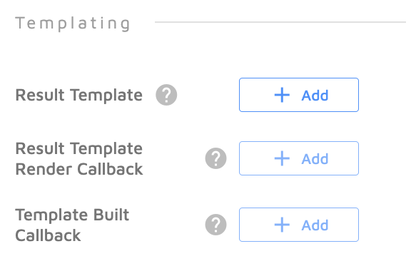 Templating settings