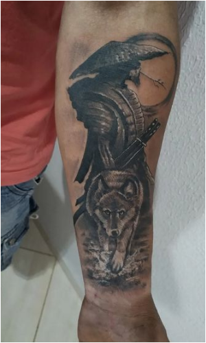 Samurai And The Fox Tattoo