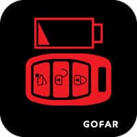 chìa khóa xe fob pin ánh sáng yếu