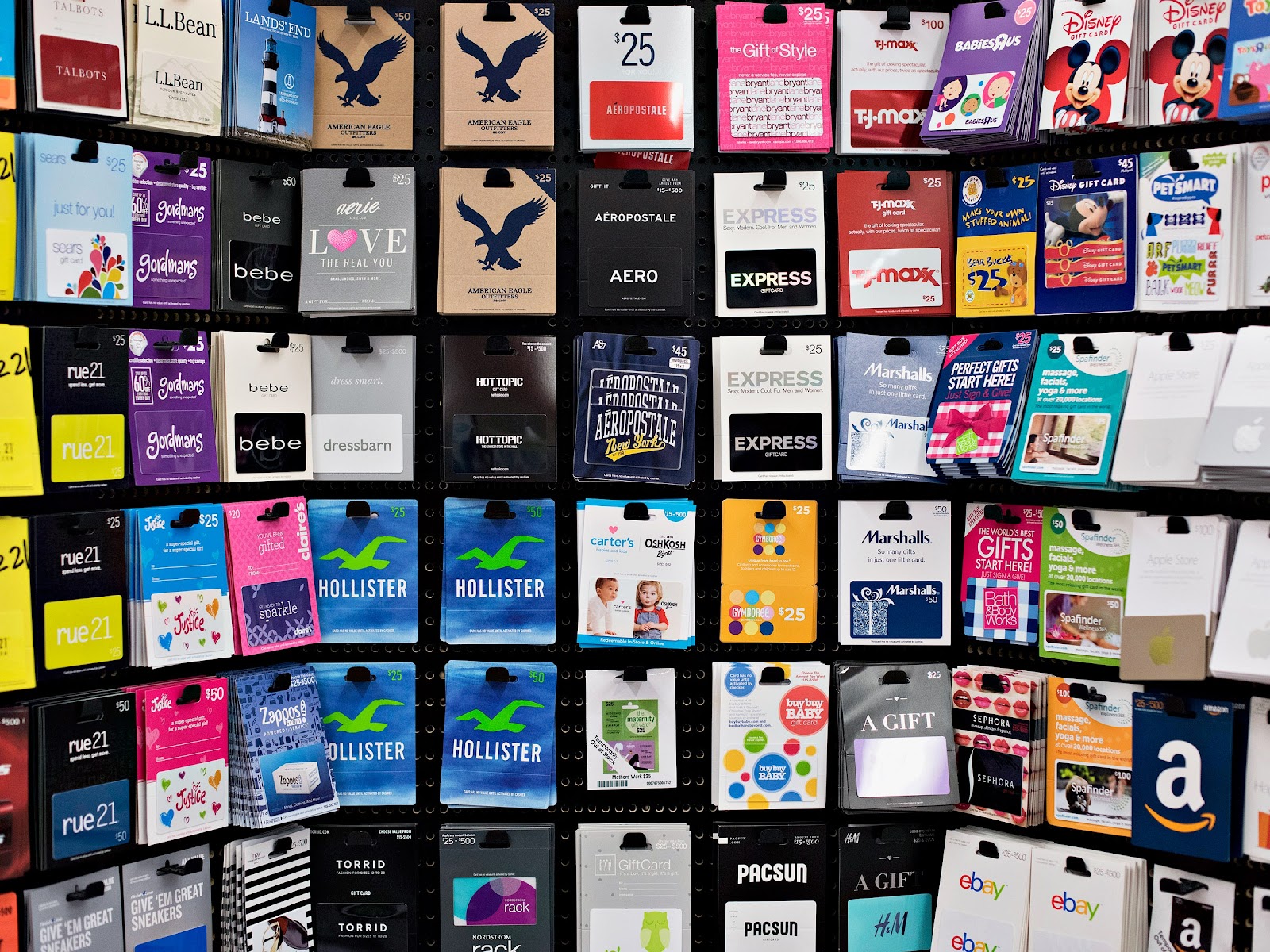 Retail Gift cards for those who forgot about Mother's Day