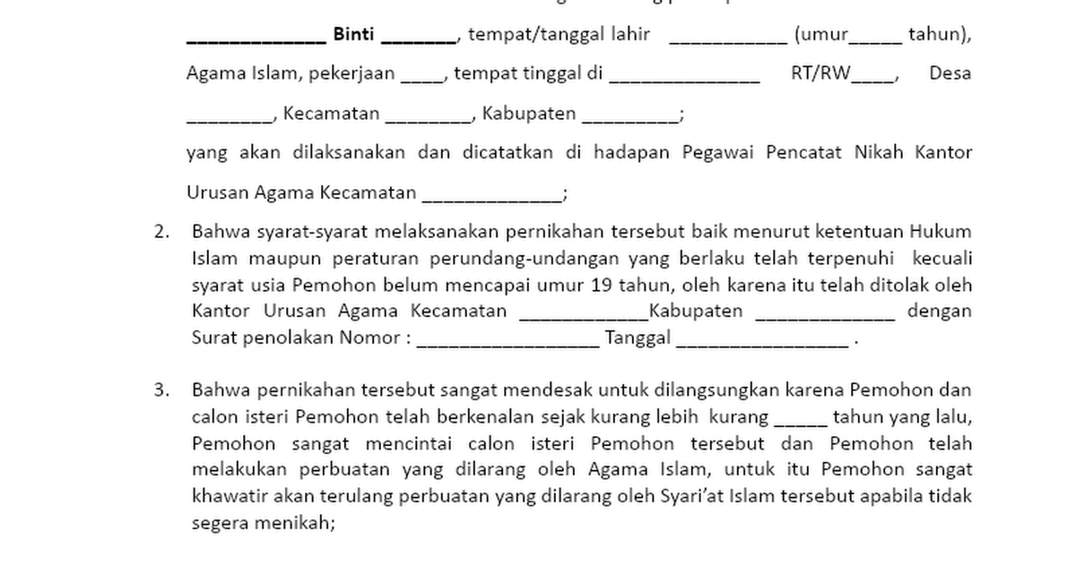 Dispensasi Nikah Oleh Anak Laki Lakidoc Google Drive