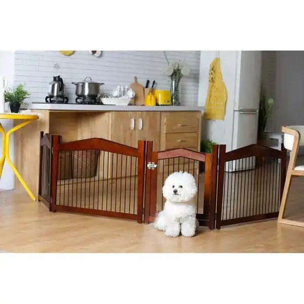 Large Brown 2 in 1 Configurable pet crate and gate.png