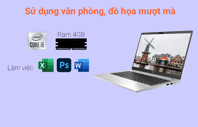 Máy tính xách tay/ Laptop HP ProBook 430 G8-2H0N6PA (i5-1135G7) (Bạc) | Độ họa mượt mà