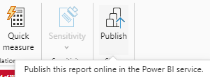 Publishing Power BI report example