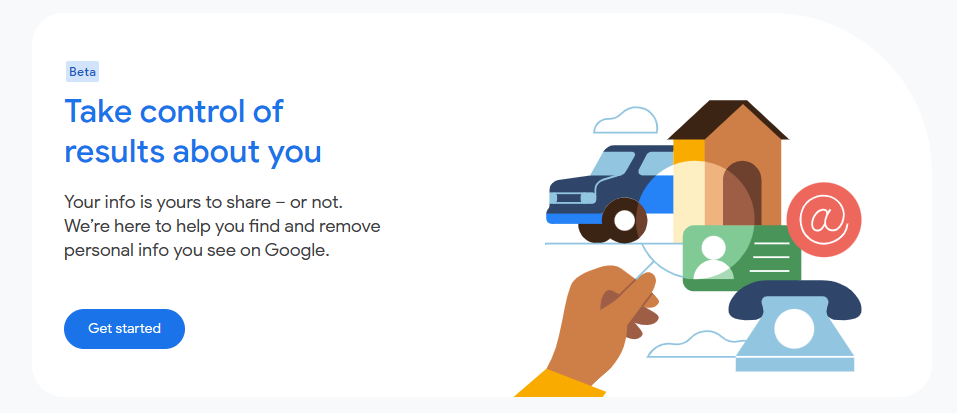 Google's "Results about you" dashboard
