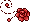 Pixel Rose Divider 3 - Bright Red - Bottom Right