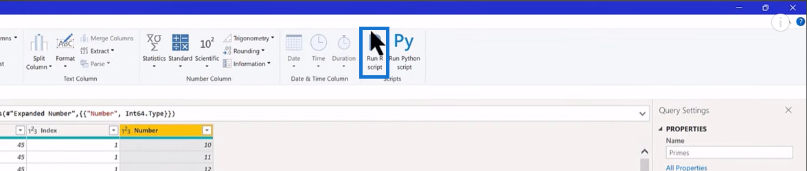 Power BI Dataset: Inserting The R Prime Package