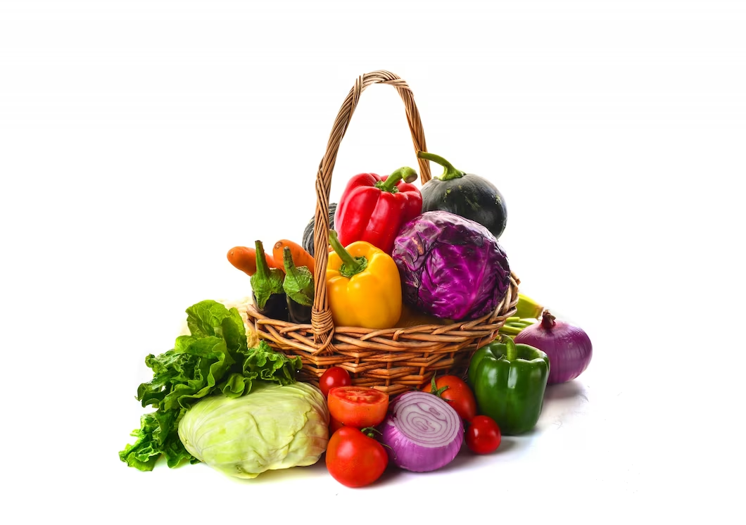 basket full of vegetables
