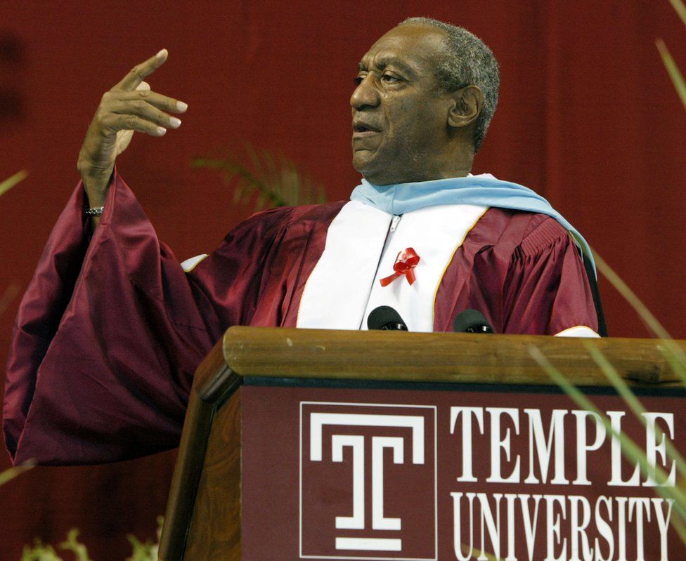 Bill Cosby in graduation robes