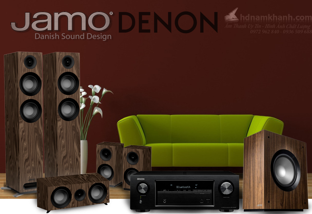 Bộ xem phim 28 triệu Amply Denon X550BT + Loa Jamo S807 + Sub Jamo S80 - 1